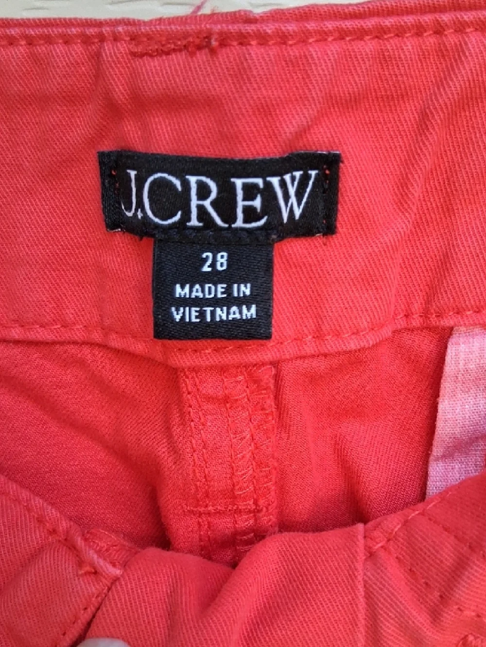J. Crew Straight Leg Jeans in Red
